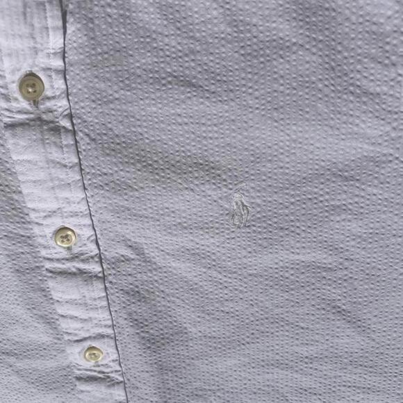 Polo Ralph Lauren White Seersucker Short Sleeve Button Down - Picture 3 of 5